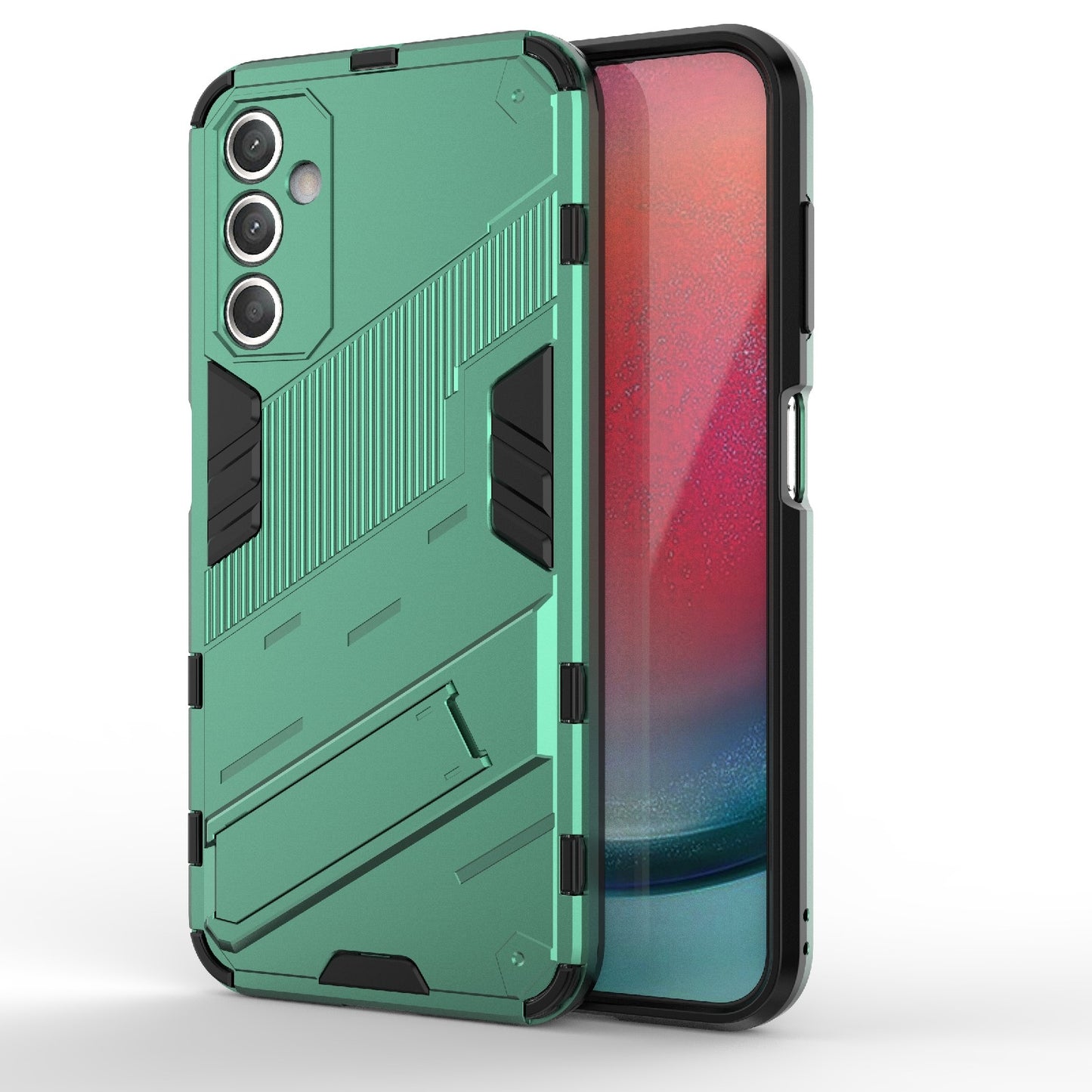 Samsung Galaxy A25 5G Shockproof Phone Case - Punk Armor 2-in-1 PC + TPU with Invisible Holder
