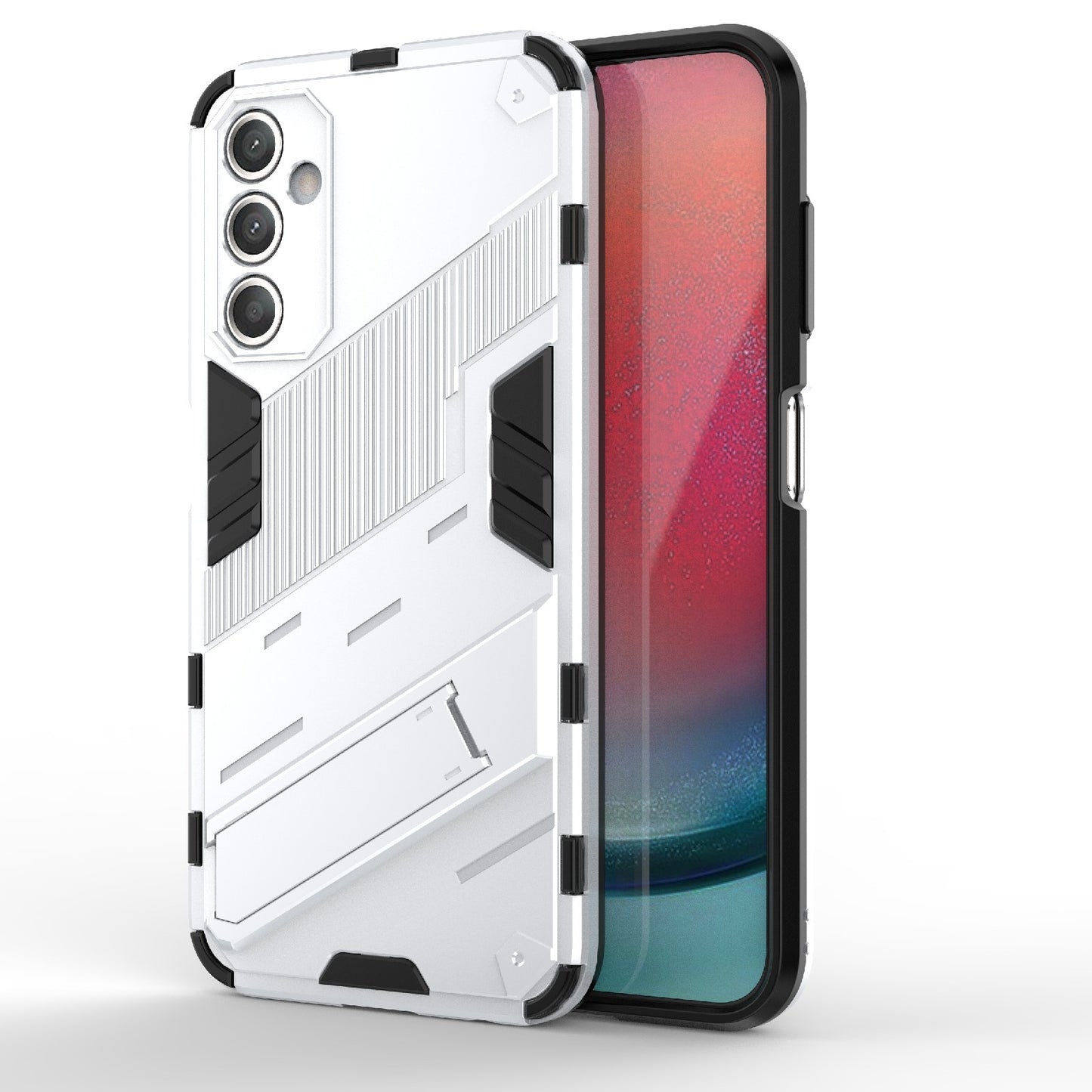Samsung Galaxy A25 5G Shockproof Phone Case - Punk Armor 2-in-1 PC + TPU with Invisible Holder