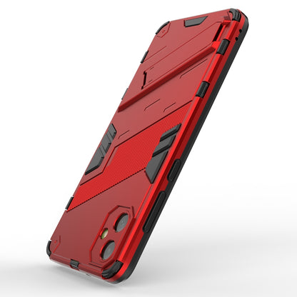 Samsung Galaxy A05 4G Shockproof Phone Case - Punk Armor 2-in-1 PC + TPU with Invisible Holder
