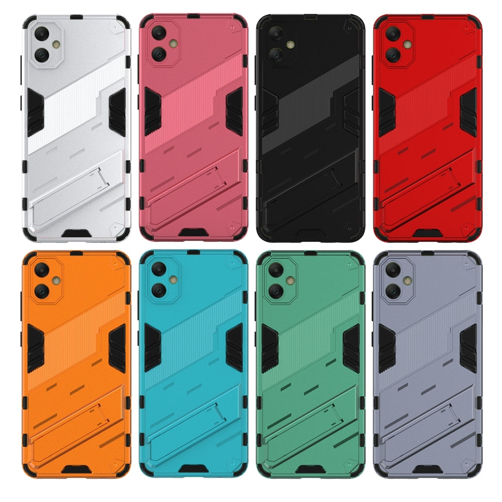 Samsung Galaxy A05 4G Shockproof Phone Case - Punk Armor 2-in-1 PC + TPU with Invisible Holder