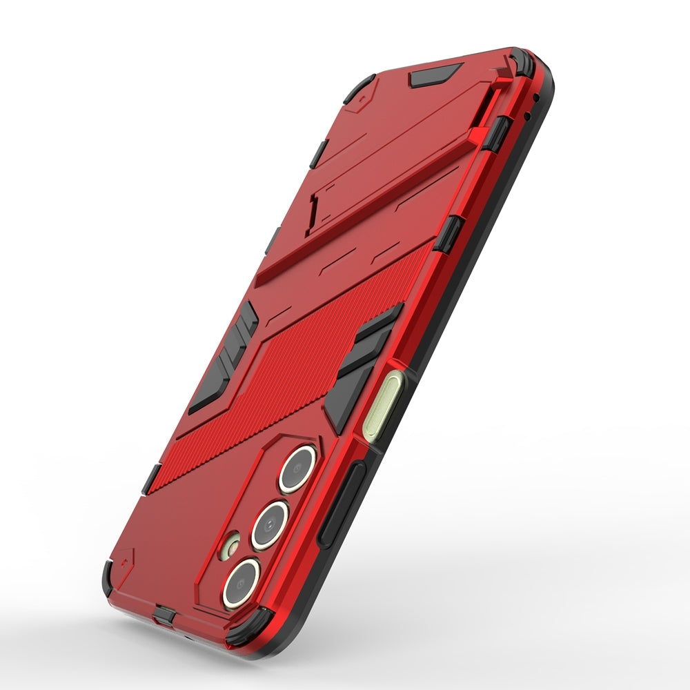 Samsung Galaxy A15 Shockproof Phone Case - Punk Armor 2-in-1 PC + TPU with Invisible Holder