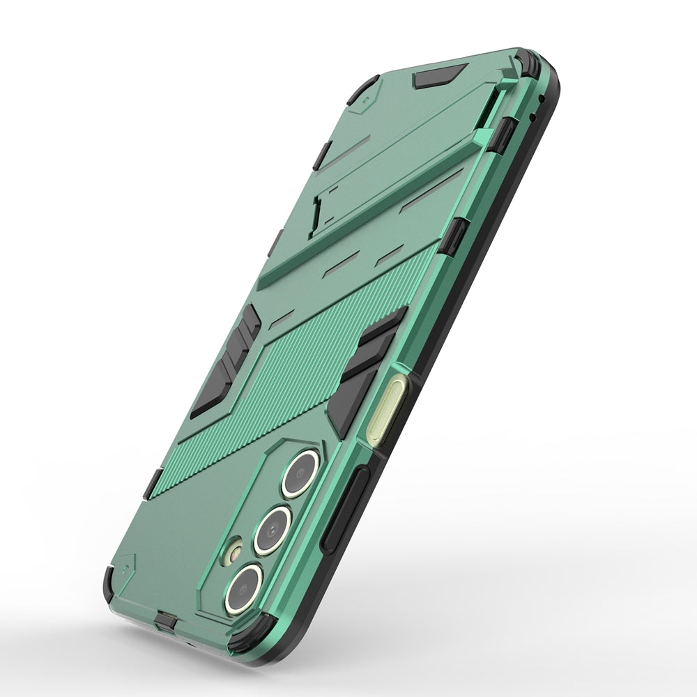 Samsung Galaxy A15 Shockproof Phone Case - Punk Armor 2-in-1 PC + TPU with Invisible Holder