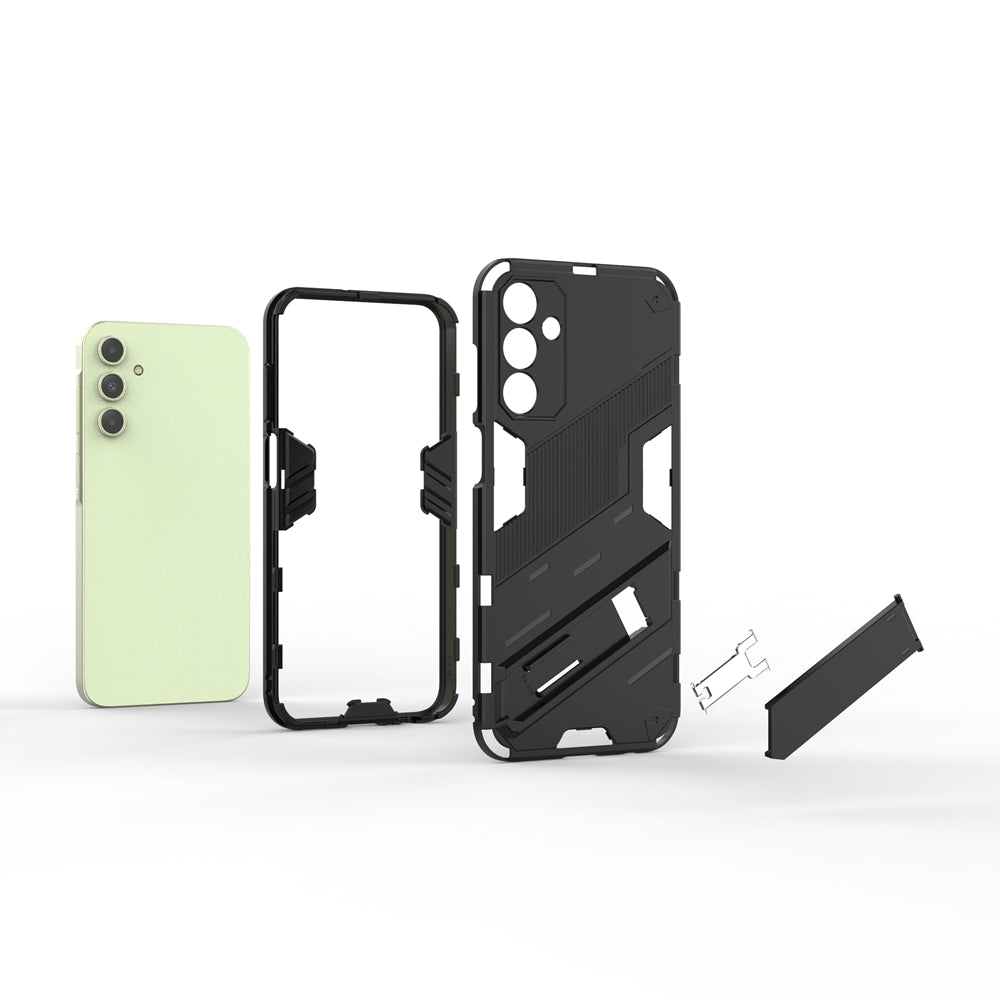 Samsung Galaxy A15 Shockproof Phone Case - Punk Armor 2-in-1 PC + TPU with Invisible Holder