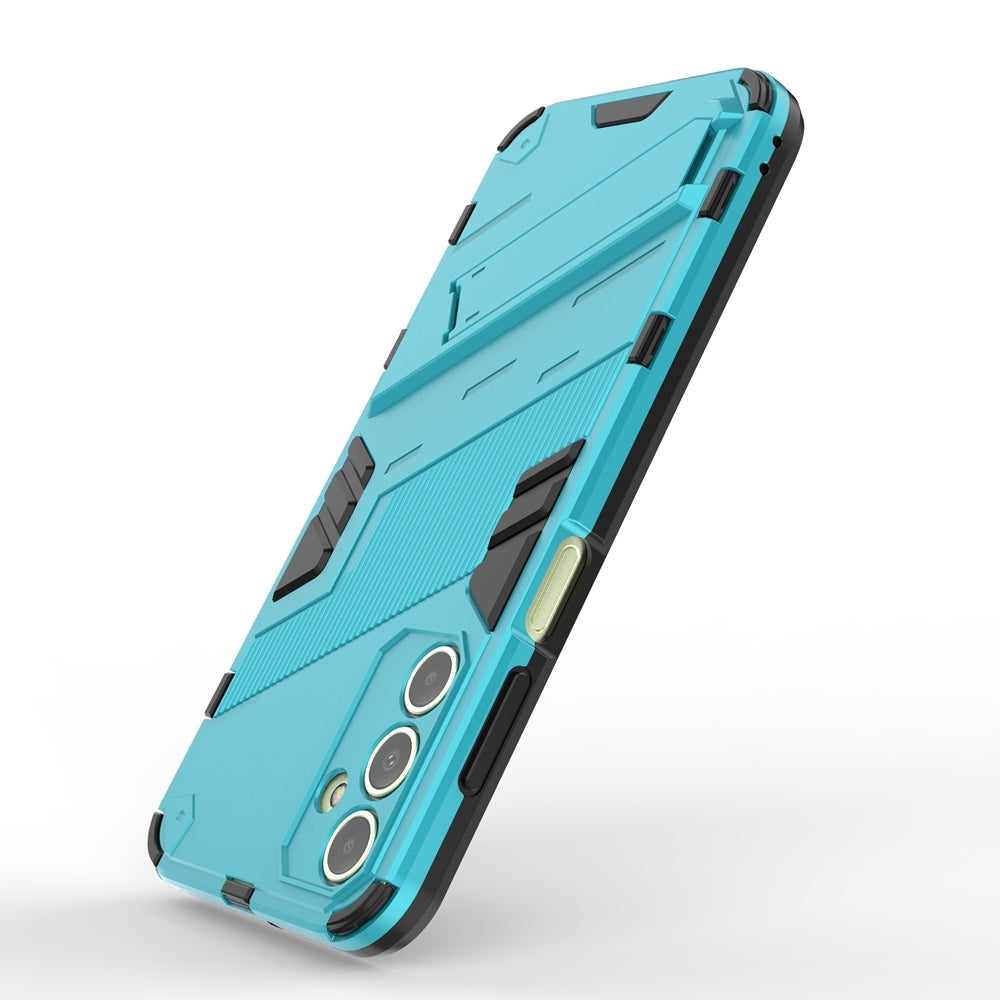 Samsung Galaxy A15 Shockproof Phone Case - Punk Armor 2-in-1 PC + TPU with Invisible Holder