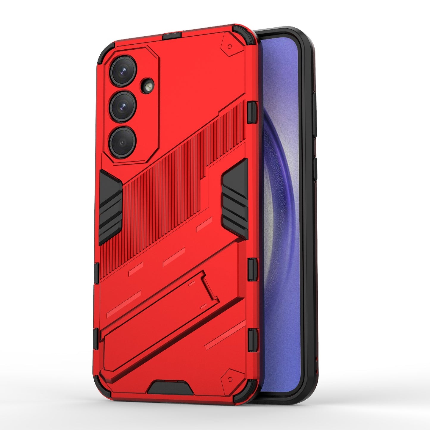 Samsung Galaxy A35 5G Shockproof Phone Case - Punk Armor 2-in-1 PC + TPU with Invisible Holder