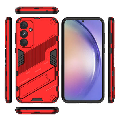 Samsung Galaxy A35 5G Shockproof Phone Case - Punk Armor 2-in-1 PC + TPU with Invisible Holder