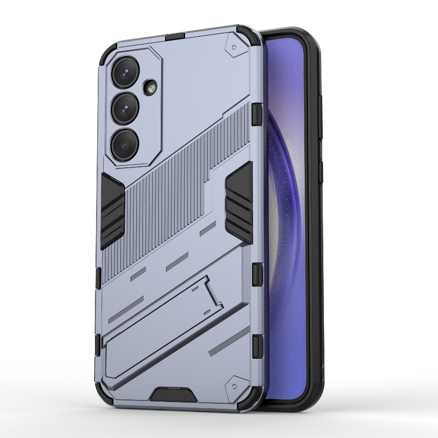 Samsung Galaxy A35 5G Shockproof Phone Case - Punk Armor 2-in-1 PC + TPU with Invisible Holder