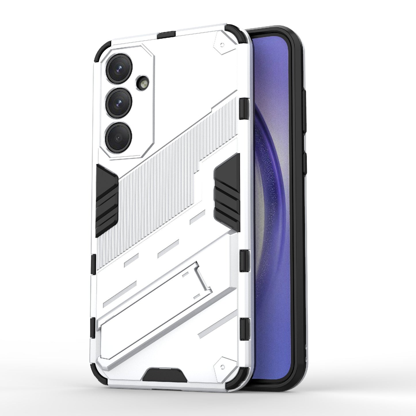 Samsung Galaxy A35 5G Shockproof Phone Case - Punk Armor 2-in-1 PC + TPU with Invisible Holder