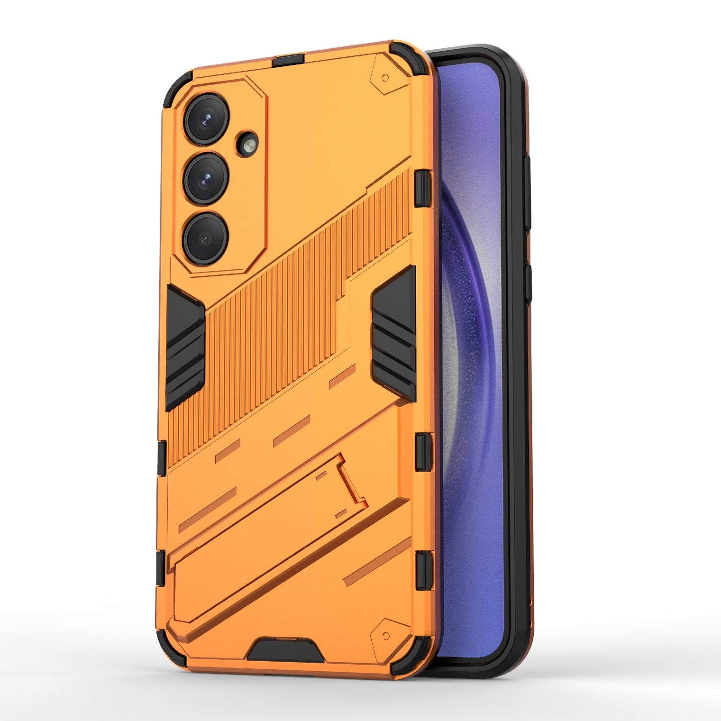 Samsung Galaxy A35 5G Shockproof Phone Case - Punk Armor 2-in-1 PC + TPU with Invisible Holder