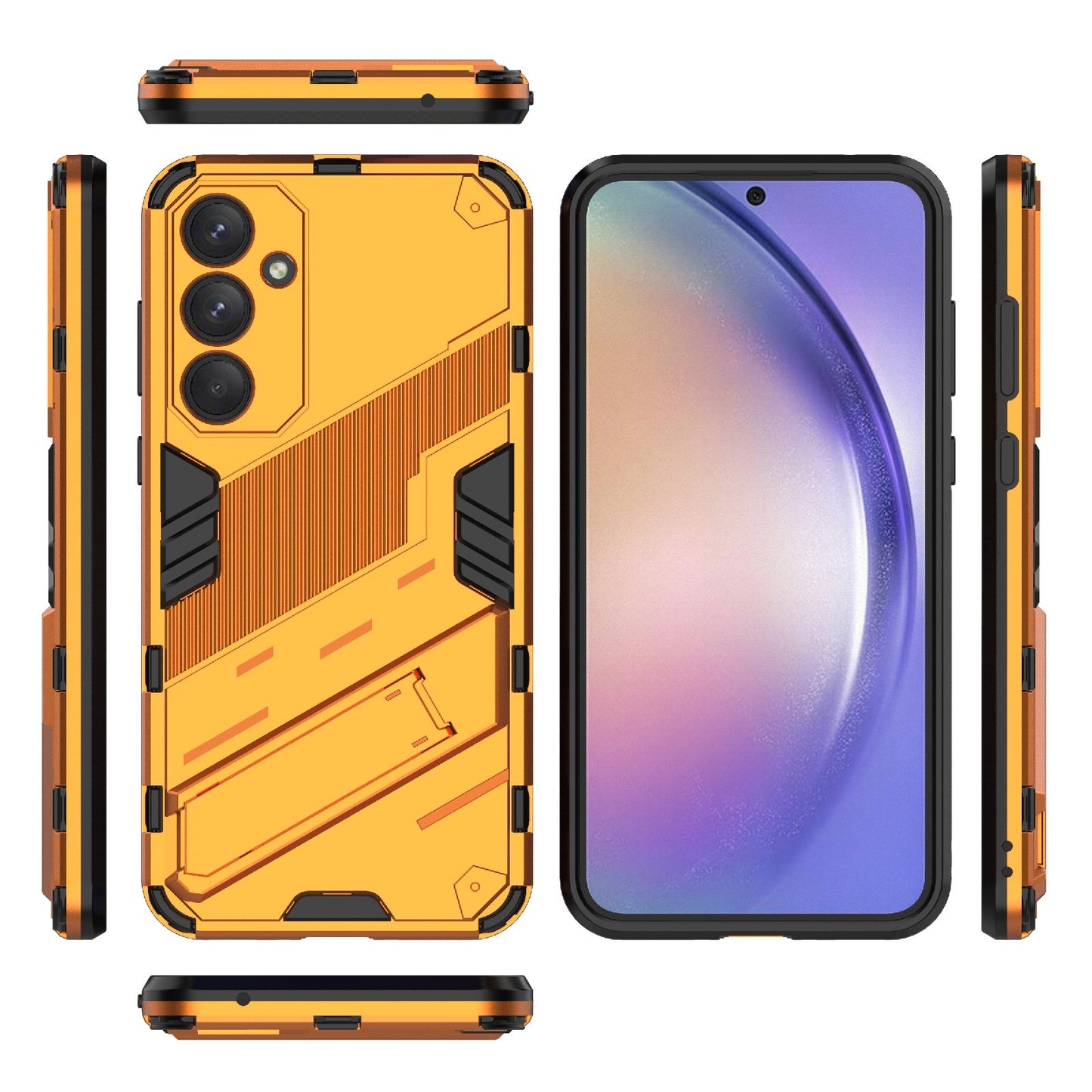 Samsung Galaxy A35 5G Shockproof Phone Case - Punk Armor 2-in-1 PC + TPU with Invisible Holder