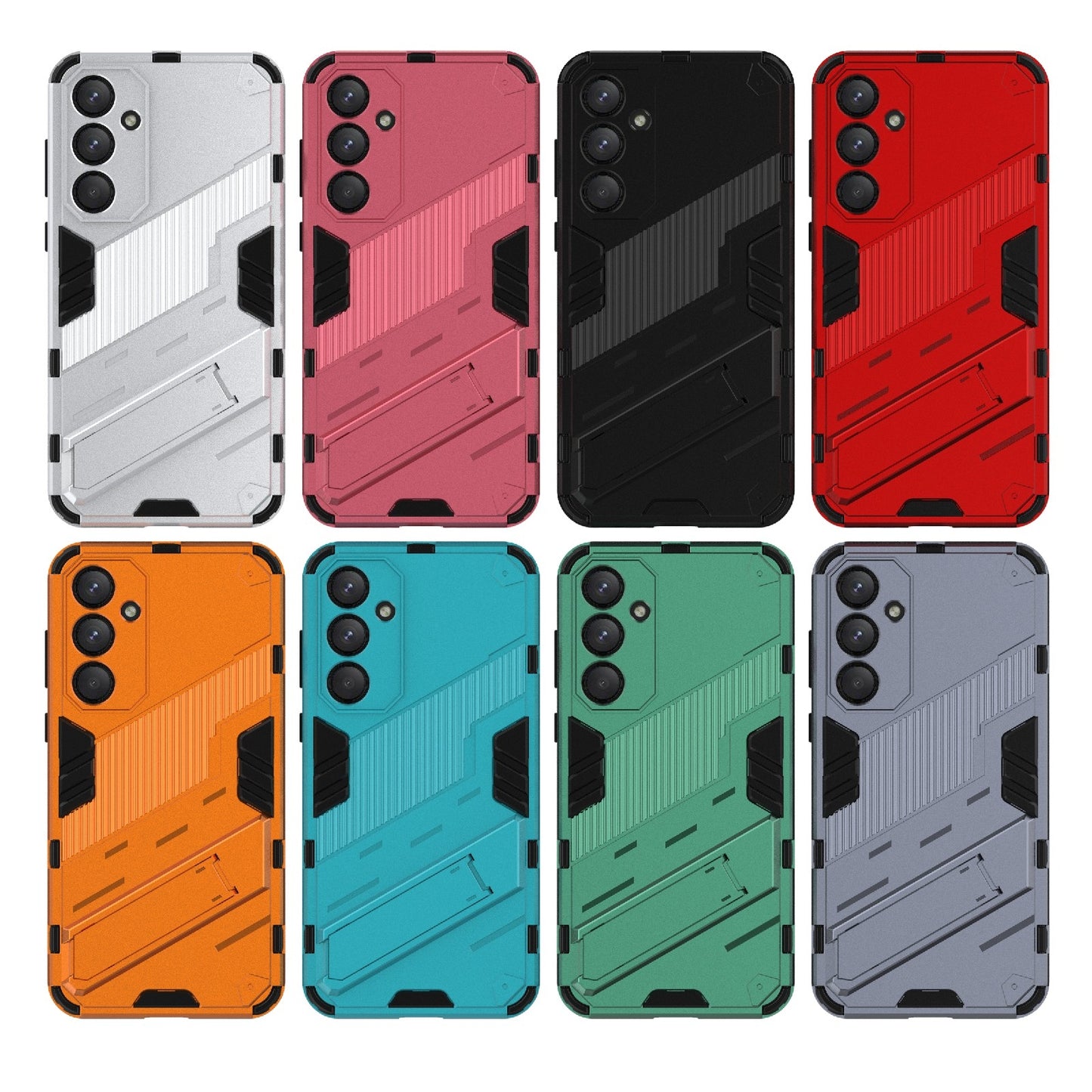 Samsung Galaxy A35 5G Shockproof Phone Case - Punk Armor 2-in-1 PC + TPU with Invisible Holder
