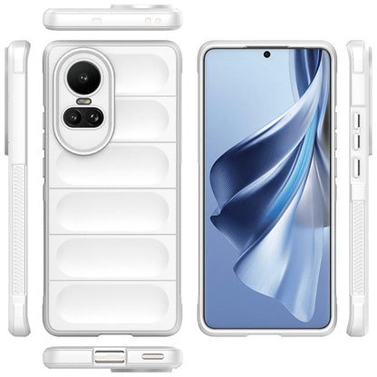OPPO Reno10 5G Global Magic Shield TPU + Flannel Phone Case: Durable, Non-toxic, Easy Access, Stylish Design