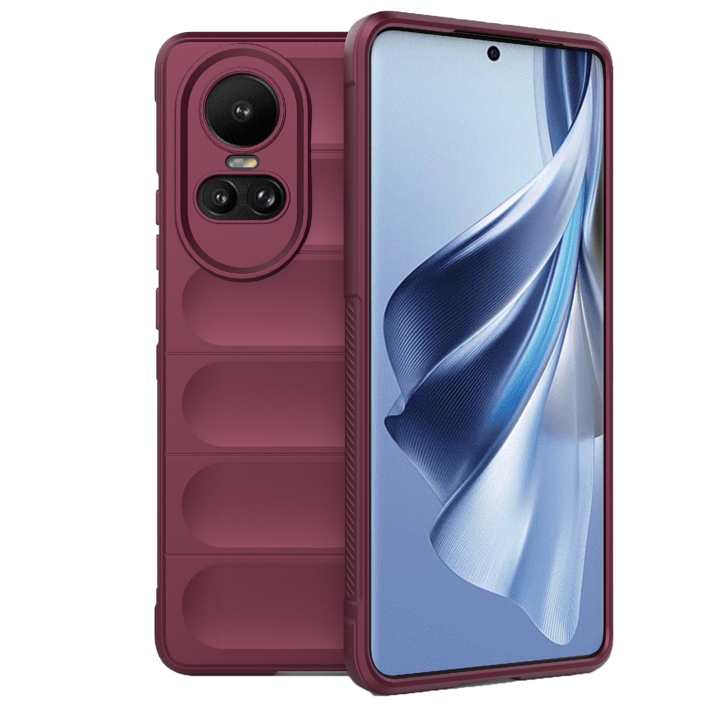 OPPO Reno10 5G Global Magic Shield TPU + Flannel Phone Case: Durable, Non-toxic, Easy Access, Stylish Design