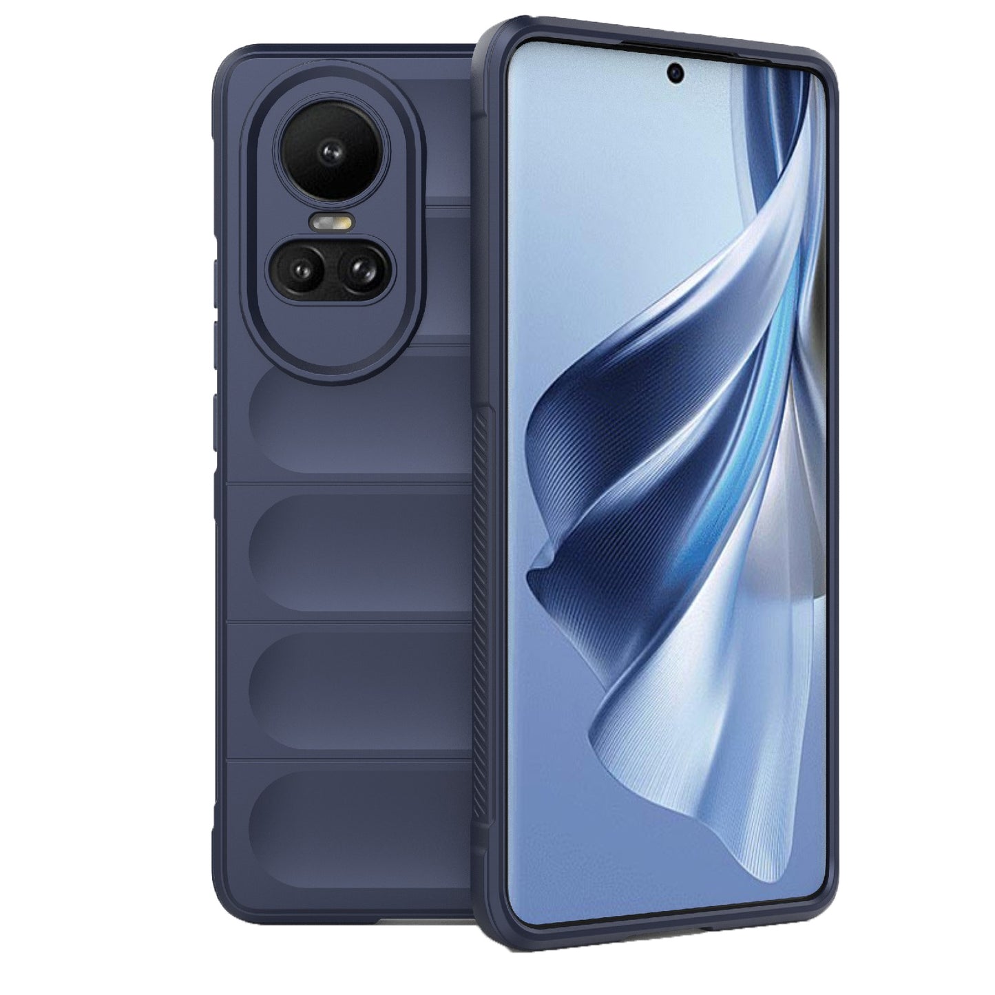 OPPO Reno10 5G Global Magic Shield TPU + Flannel Phone Case: Durable, Non-toxic, Easy Access, Stylish Design