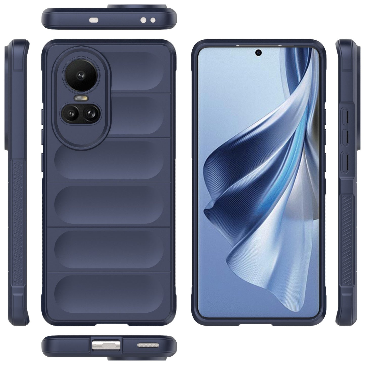 OPPO Reno10 5G Global Magic Shield TPU + Flannel Phone Case: Durable, Non-toxic, Easy Access, Stylish Design