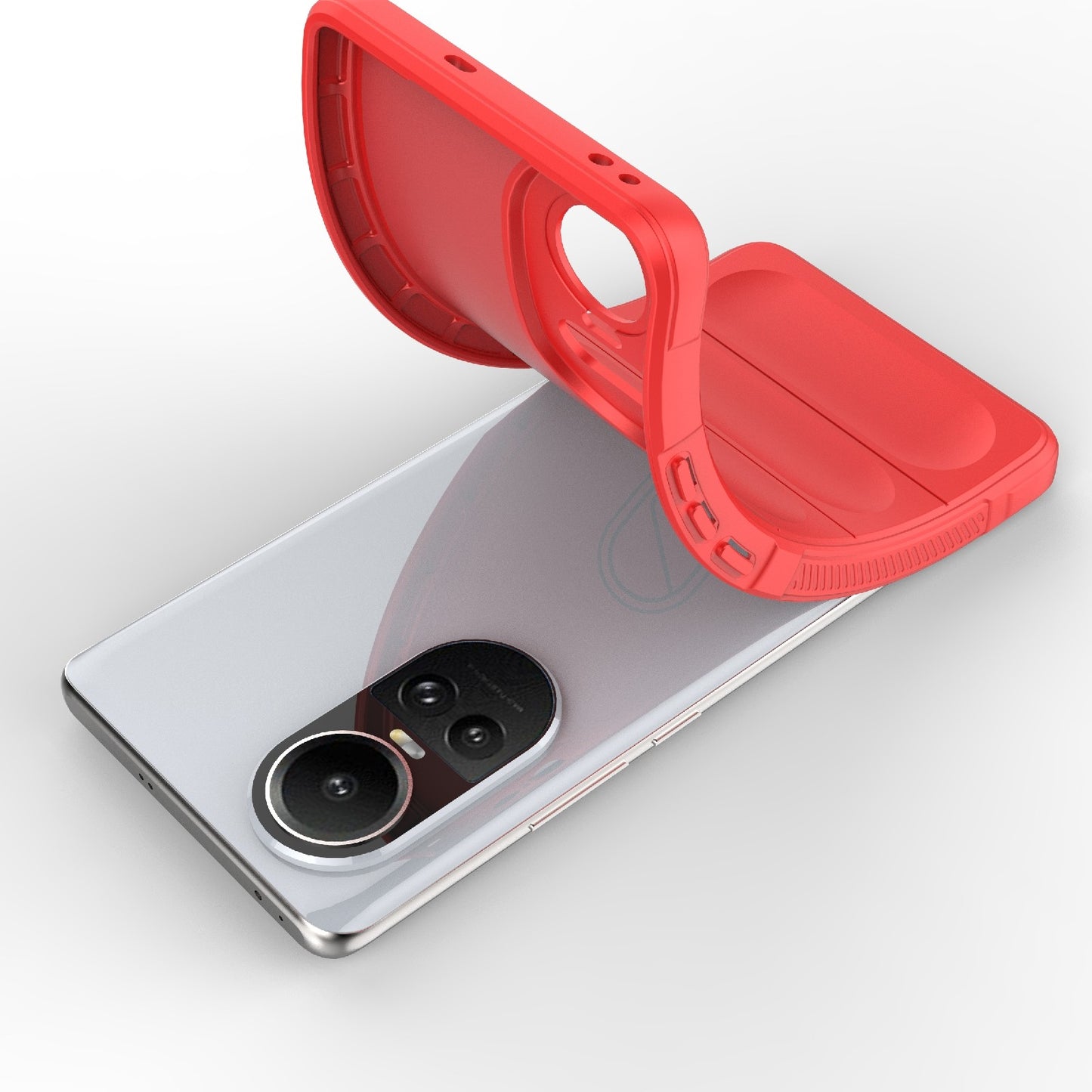 OPPO Reno10 5G Global Magic Shield TPU + Flannel Phone Case: Durable, Non-toxic, Easy Access, Stylish Design
