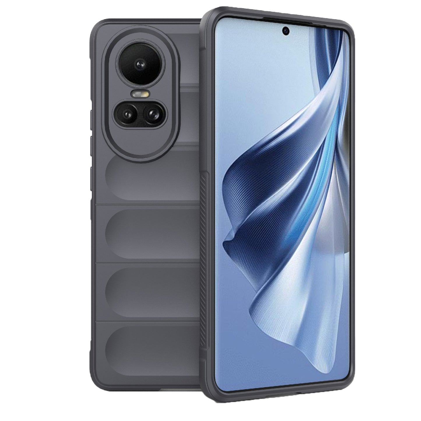 OPPO Reno10 5G Global Magic Shield TPU + Flannel Phone Case: Durable, Non-toxic, Easy Access, Stylish Design