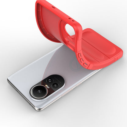 OPPO Reno10 5G Global Magic Shield TPU + Flannel Phone Case: Durable, Non-toxic, Easy Access, Stylish Design