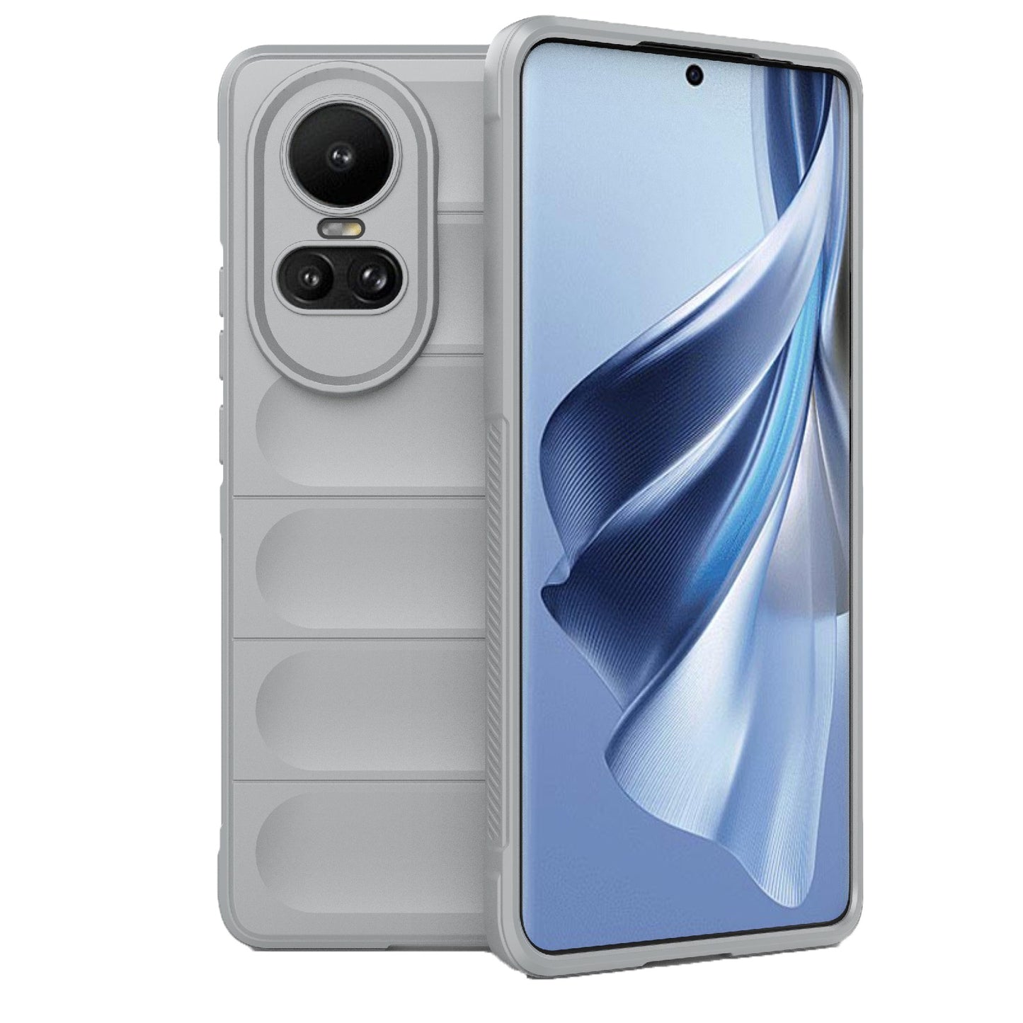 OPPO Reno10 5G Global Magic Shield TPU + Flannel Phone Case: Durable, Non-toxic, Easy Access, Stylish Design
