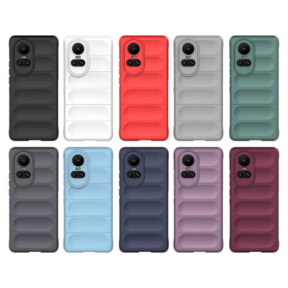 OPPO Reno10 5G Global Magic Shield TPU + Flannel Phone Case: Durable, Non-toxic, Easy Access, Stylish Design