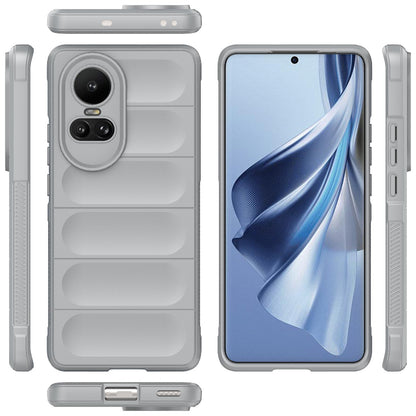 OPPO Reno10 5G Global Magic Shield TPU + Flannel Phone Case: Durable, Non-toxic, Easy Access, Stylish Design
