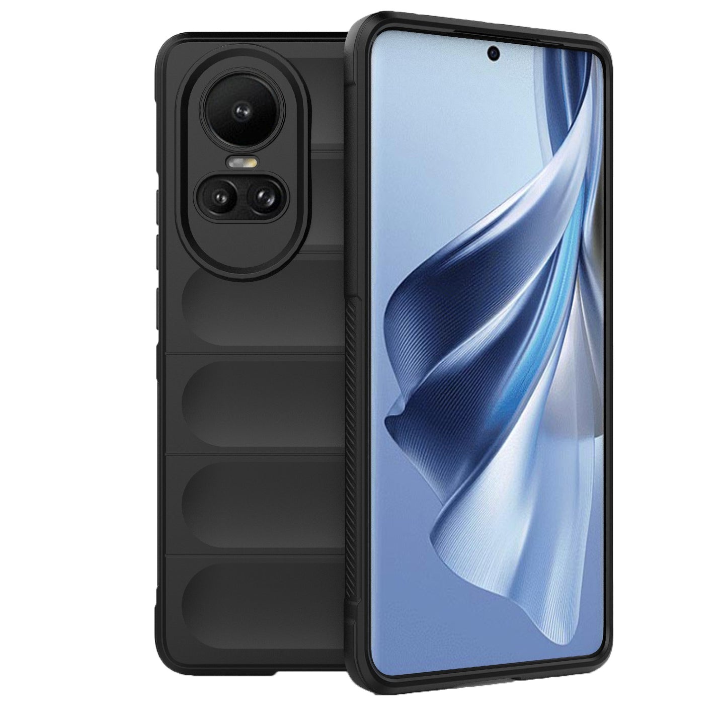 OPPO Reno10 5G Global Magic Shield TPU + Flannel Phone Case: Durable, Non-toxic, Easy Access, Stylish Design