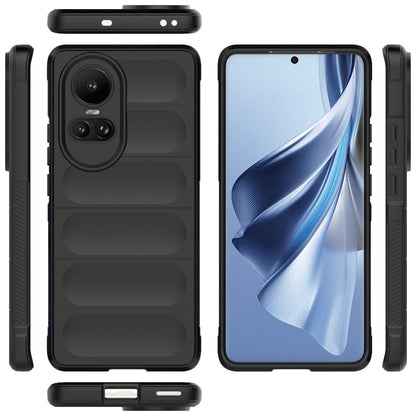 OPPO Reno10 5G Global Magic Shield TPU + Flannel Phone Case: Durable, Non-toxic, Easy Access, Stylish Design