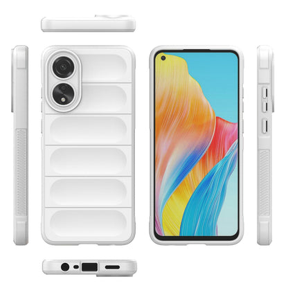 OPPO A78 4G Global Magic Shield TPU + Flannel Phone Case: Durable, Non-toxic, Easy Access, Stylish Design