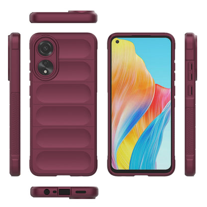 OPPO A78 4G Global Magic Shield TPU + Flannel Phone Case: Durable, Non-toxic, Easy Access, Stylish Design