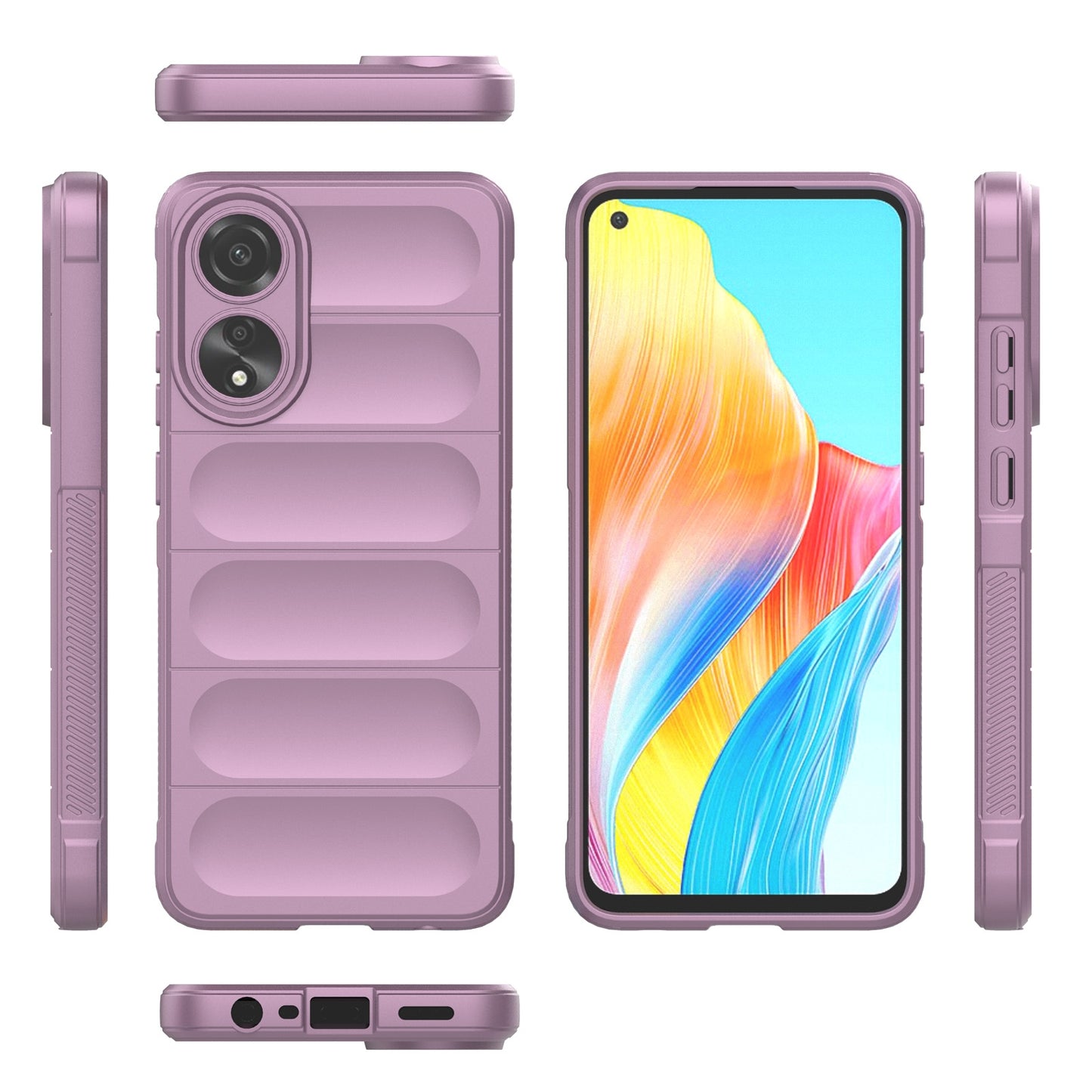 OPPO A78 4G Global Magic Shield TPU + Flannel Phone Case: Durable, Non-toxic, Easy Access, Stylish Design