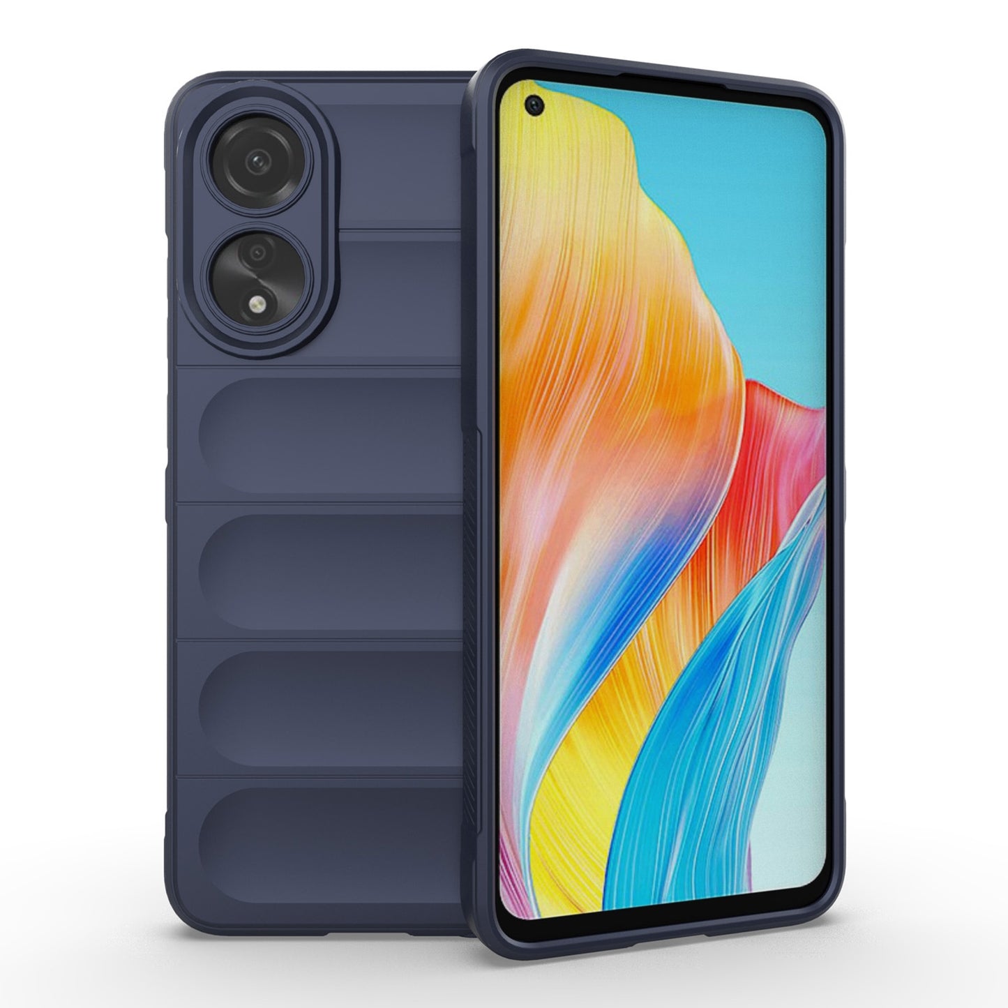 OPPO A78 4G Global Magic Shield TPU + Flannel Phone Case: Durable, Non-toxic, Easy Access, Stylish Design