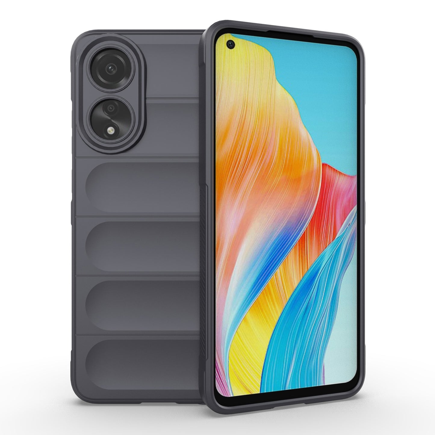 OPPO A78 4G Global Magic Shield TPU + Flannel Phone Case: Durable, Non-toxic, Easy Access, Stylish Design