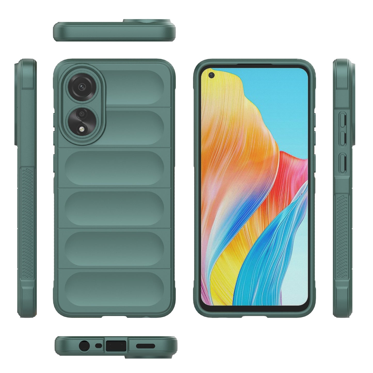 OPPO A78 4G Global Magic Shield TPU + Flannel Phone Case: Durable, Non-toxic, Easy Access, Stylish Design