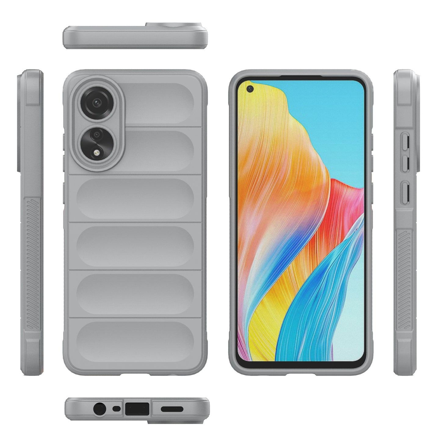 OPPO A78 4G Global Magic Shield TPU + Flannel Phone Case: Durable, Non-toxic, Easy Access, Stylish Design