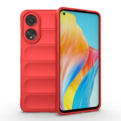 OPPO A78 4G Global Magic Shield TPU + Flannel Phone Case: Durable, Non-toxic, Easy Access, Stylish Design