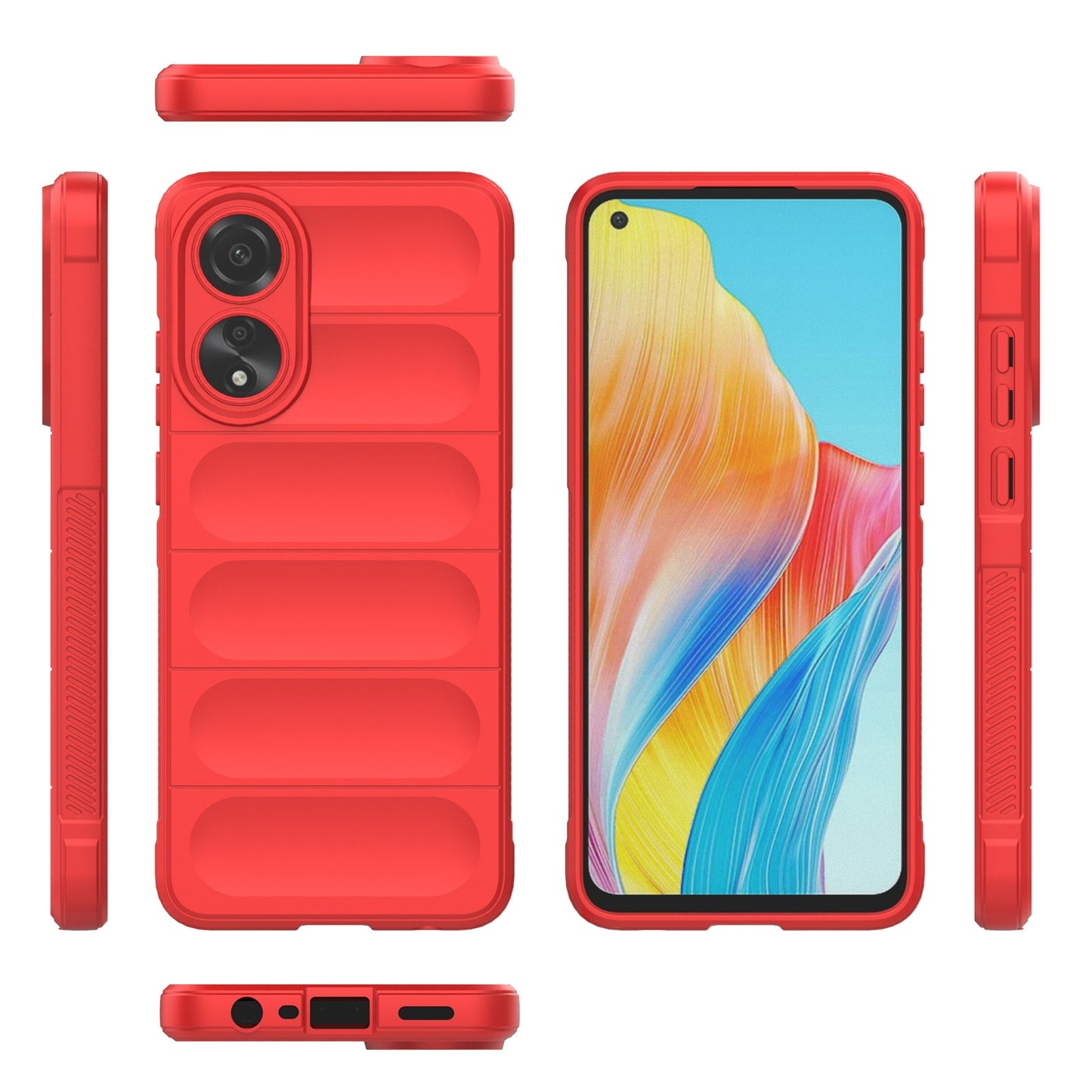 OPPO A78 4G Global Magic Shield TPU + Flannel Phone Case: Durable, Non-toxic, Easy Access, Stylish Design