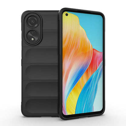 OPPO A78 4G Global Magic Shield TPU + Flannel Phone Case: Durable, Non-toxic, Easy Access, Stylish Design