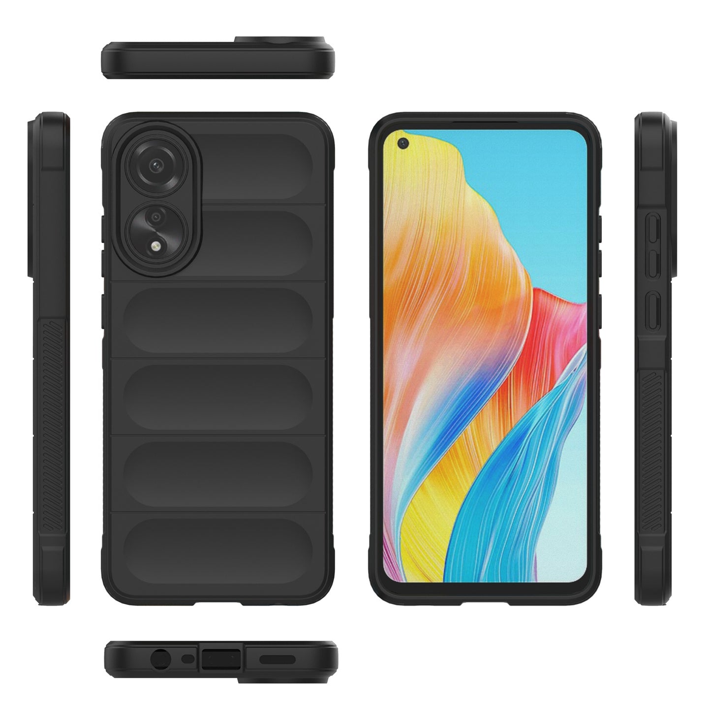 OPPO A78 4G Global Magic Shield TPU + Flannel Phone Case: Durable, Non-toxic, Easy Access, Stylish Design