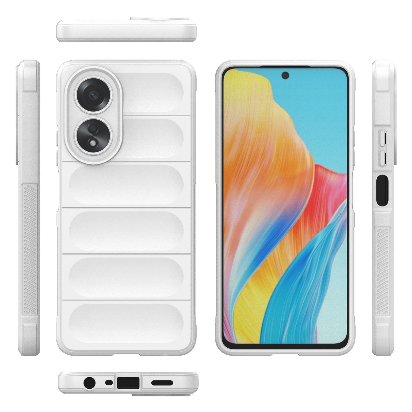OPPO A58 4G Global Magic Shield TPU + Flannel Phone Case: Durable, Non-toxic, Easy Access, Stylish Design