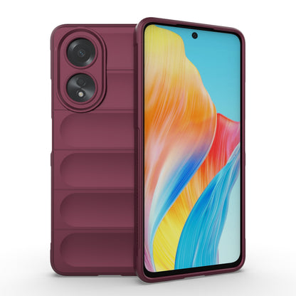 OPPO A58 4G Global Magic Shield TPU + Flannel Phone Case: Durable, Non-toxic, Easy Access, Stylish Design