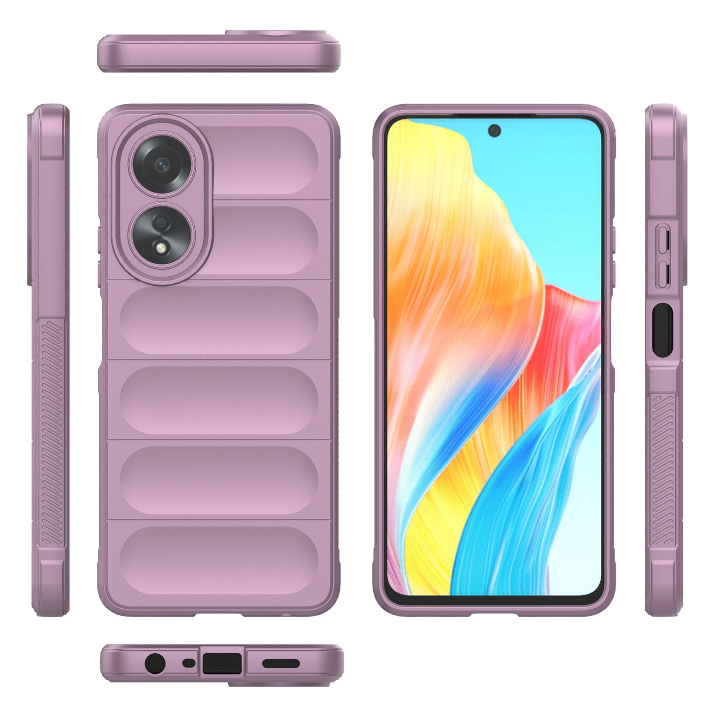 OPPO A58 4G Global Magic Shield TPU + Flannel Phone Case: Durable, Non-toxic, Easy Access, Stylish Design