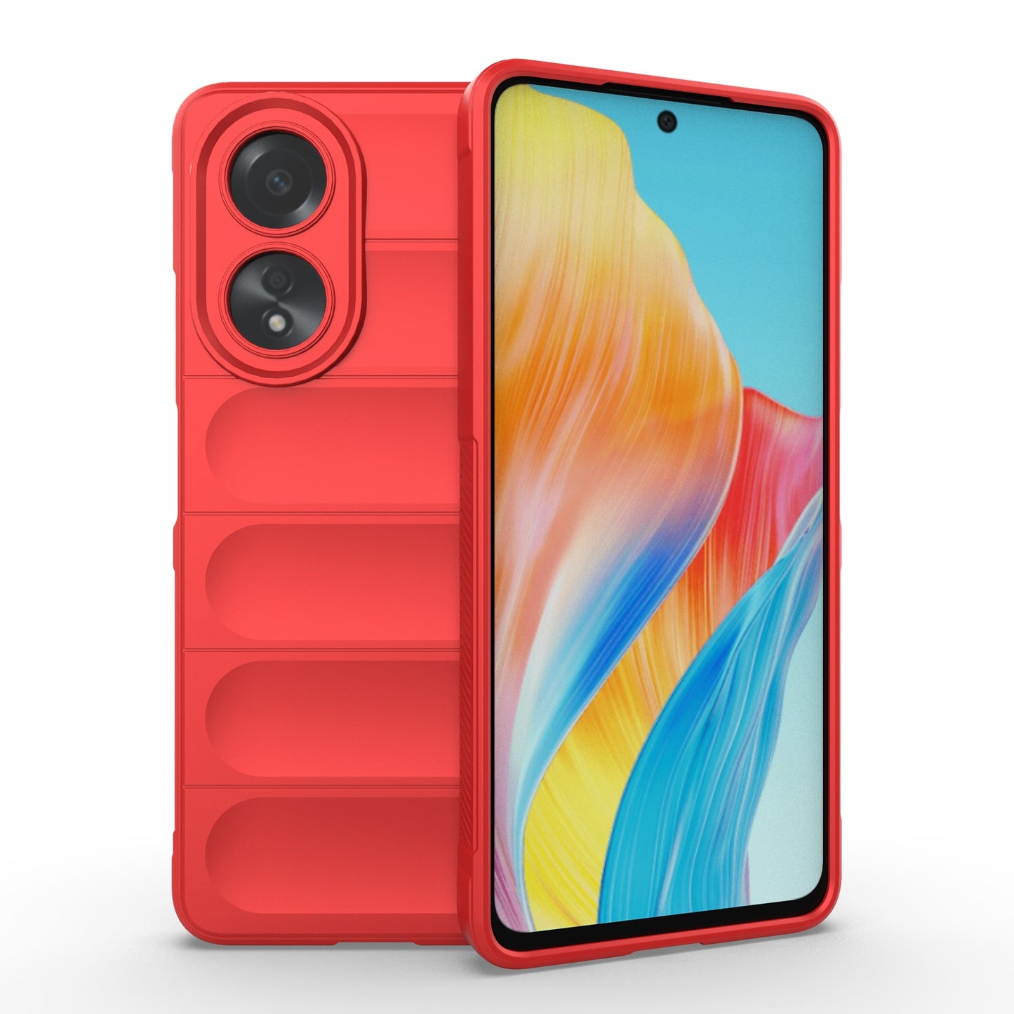 OPPO A58 4G Global Magic Shield TPU + Flannel Phone Case: Durable, Non-toxic, Easy Access, Stylish Design