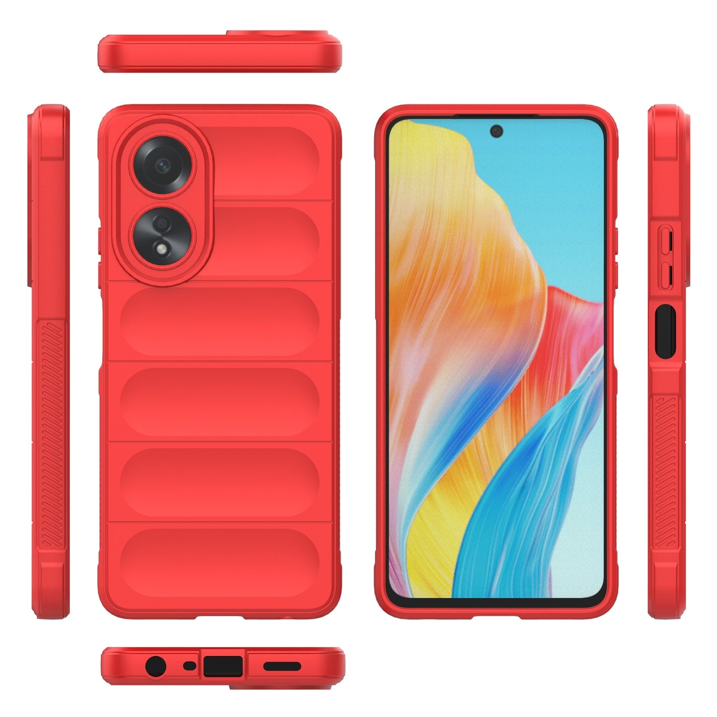 OPPO A58 4G Global Magic Shield TPU + Flannel Phone Case: Durable, Non-toxic, Easy Access, Stylish Design
