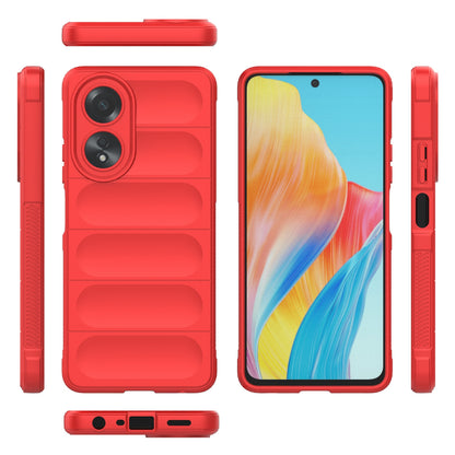OPPO A58 4G Global Magic Shield TPU + Flannel Phone Case: Durable, Non-toxic, Easy Access, Stylish Design