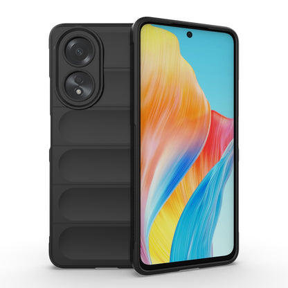 OPPO A58 4G Global Magic Shield TPU + Flannel Phone Case: Durable, Non-toxic, Easy Access, Stylish Design