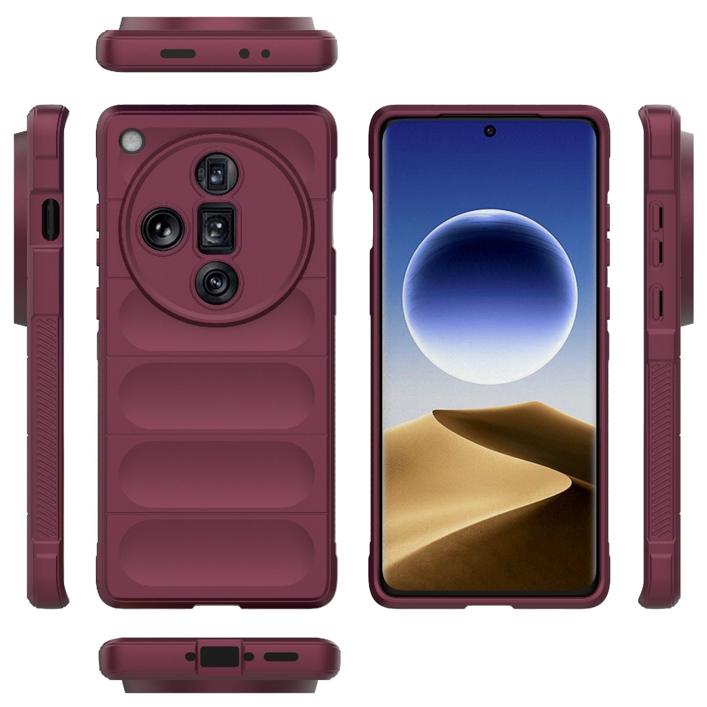 OPPO Find X7 Ultra 5G Magic Shield TPU + Flannel Phone Case: Durable, Non-toxic, Easy Access, Stylish Design