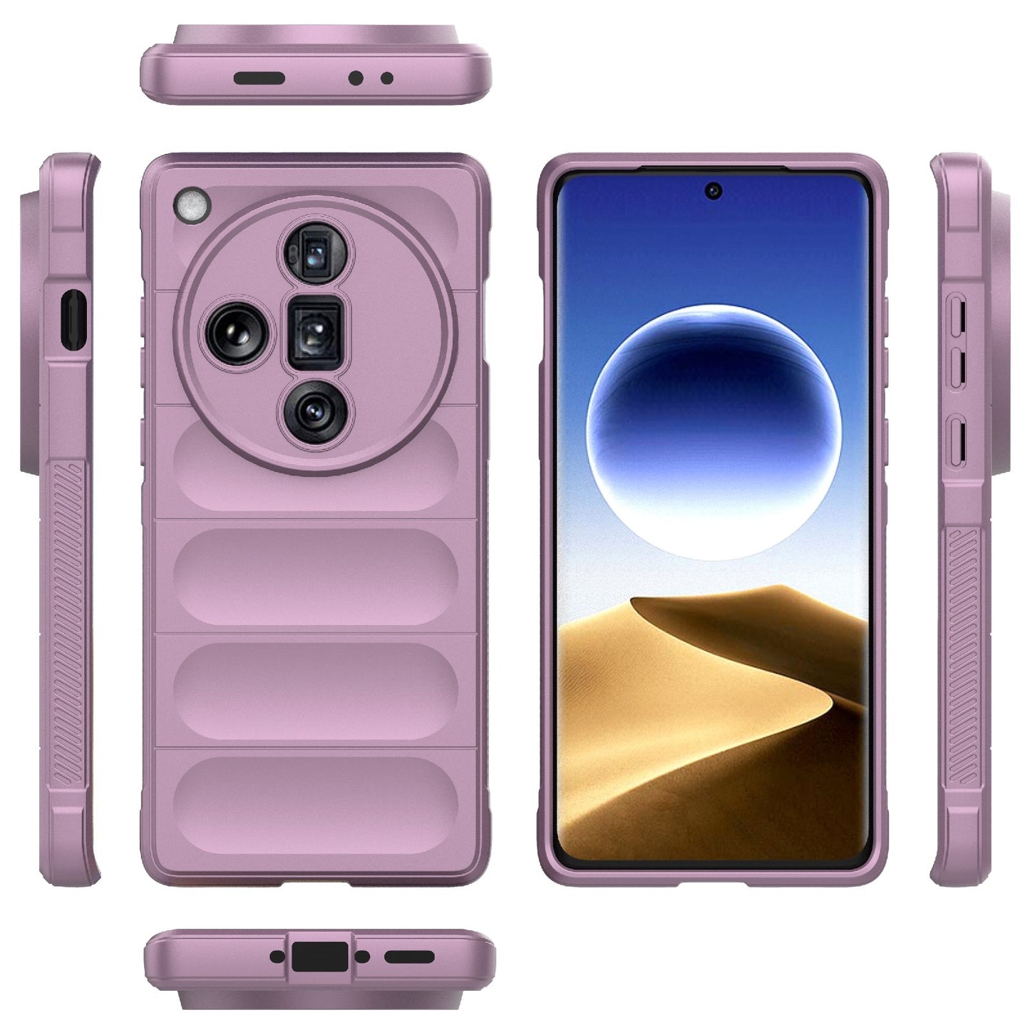 OPPO Find X7 Ultra 5G Magic Shield TPU + Flannel Phone Case: Durable, Non-toxic, Easy Access, Stylish Design
