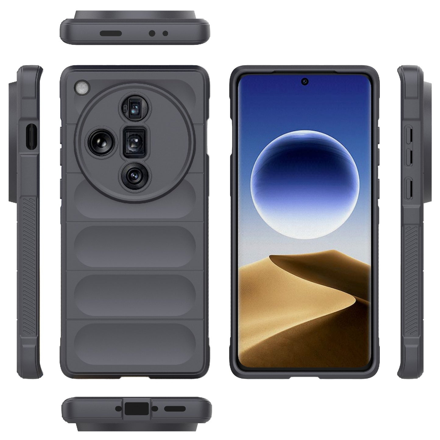 OPPO Find X7 Ultra 5G Magic Shield TPU + Flannel Phone Case: Durable, Non-toxic, Easy Access, Stylish Design