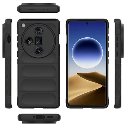 OPPO Find X7 Ultra 5G Magic Shield TPU + Flannel Phone Case: Durable, Non-toxic, Easy Access, Stylish Design