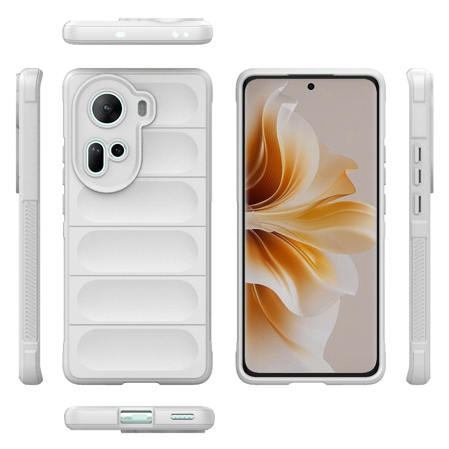 OPPO Reno11 5G Global Magic Shield TPU + Flannel Phone Case: Durable, Non-toxic, Easy Access, Stylish Design